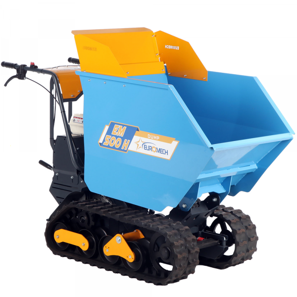 EuroMech EM500H-Dumper - Carretilla de orugas con motor - Cajón Dumper - Capacidad 500 kg