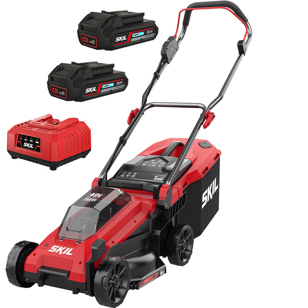 PROMO - Skil 0130 BA - Cortacésped de batería - 2x20V/2ah - Corte 34 cm