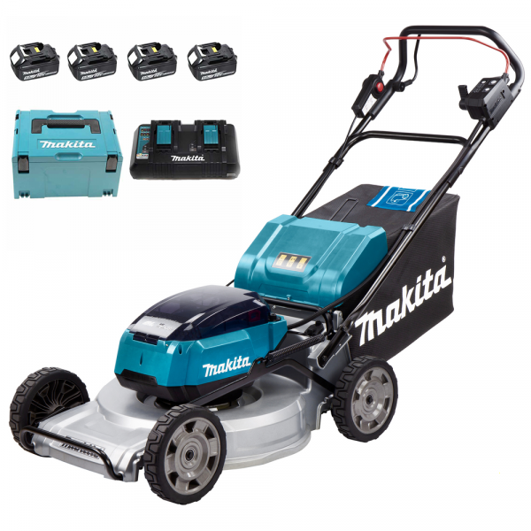 Makita DLM533 - Cortacésped de batería autopropulsado - 4x18V/5Ah - Corte de 53 cm