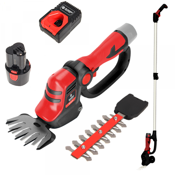 Blue Bird GC 22-10 - Tijera cortacésped de batería - Cortasetos - 12.6 V 2.5 Ah + Pértiga