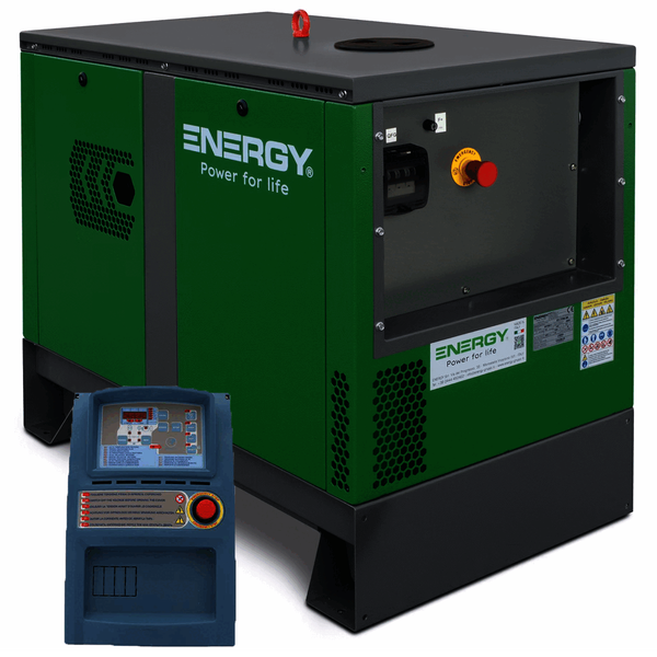 Energy EY-12.5TDE-SA AVR - Generador de corriente diésel silencioso con AVR - 9 Kw - Continua 8 kW Trifásica + ATS