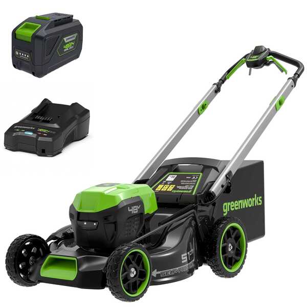 Greenworks GD48LM51SPIIK5 - Cortacésped autopropulsado de batería - 48V/5Ah - Corte 51 cm