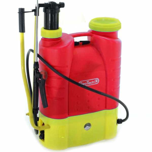 Pulverizador de mochila a batería y manual GeoTech KF-16C-23 16 litros en venta