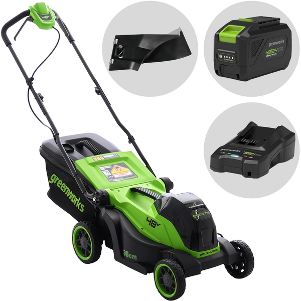 Greenworks LM360D - Cortacésped de batería - 48 V/4 Ah - Corte de 36 cm