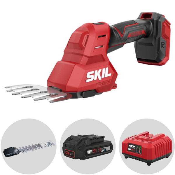 SKIL 0631 CA - Tijeras cortacésped de batería - Cortasetos - 20V/2Ah