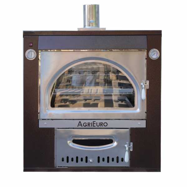Horno de leña de empotrar en acero AgriEuro Maximus 80 Deluxe INC Inox - esmalte de cobre en venta