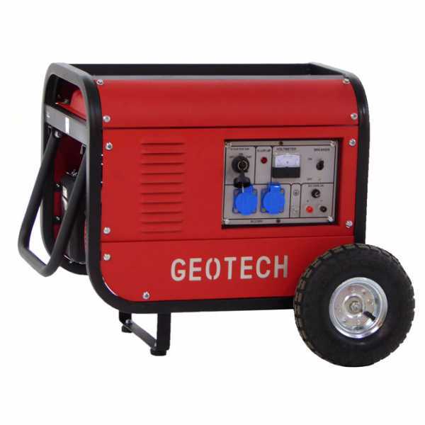 Generador eléctrico 2,5 kW monofásico de gasolina GeoTech GGSA3000ES con ruedas