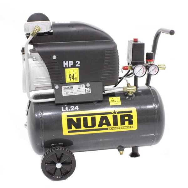 Nuair FC2/24 - Compresor eléctrico con ruedas - Motor 2 HP - 24 l - aire comprimido en venta