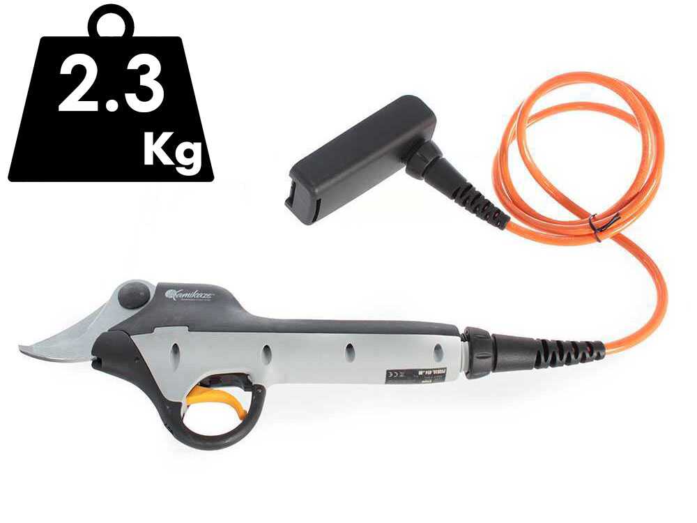 Tijeras de poda eléctricas Volpi Kamikaze KV501, batería Li-ion de 4.4 Ah. Ø máx 30mm