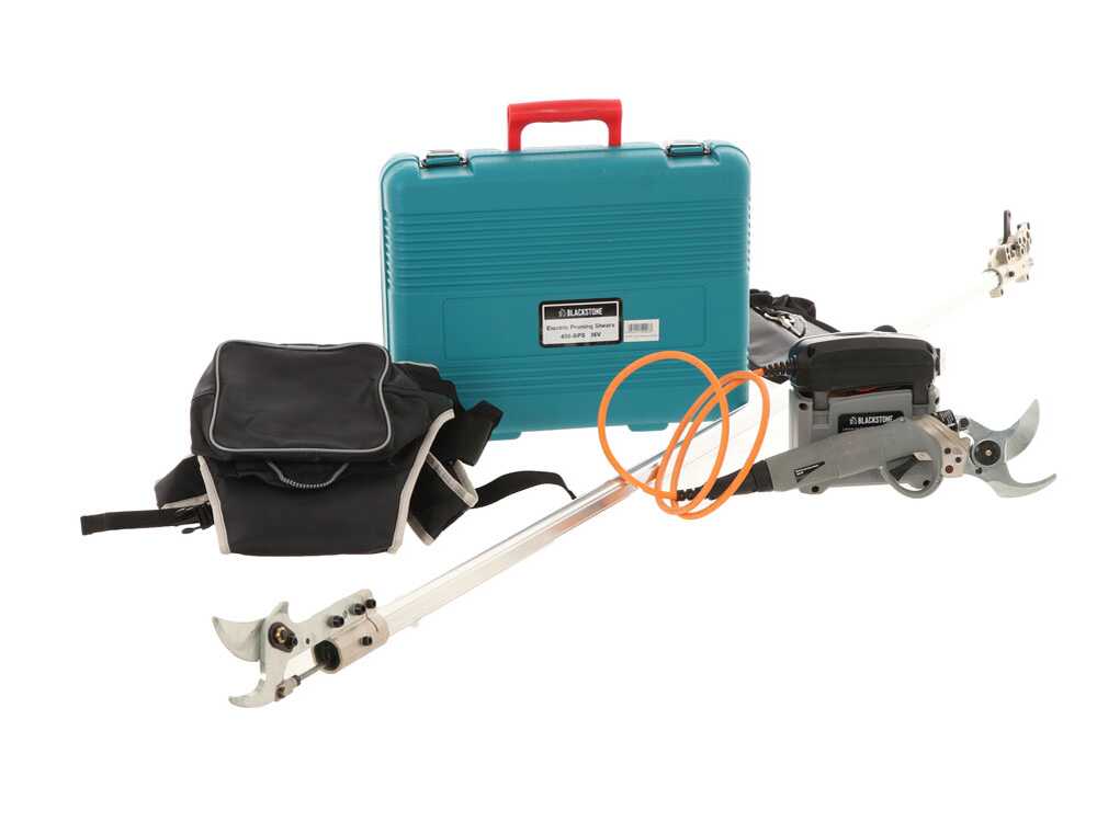 Tijeras el&eacute;ctricas de poda BlackStone 450-BP - con p&eacute;rtiga BlackStone 30-H de 2 metros - bater&iacute;a y cargador incluidos