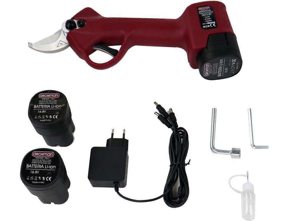 Tijeras de poda a bater&iacute;a Archman FE03-35  - 35 mm - 3 bater&iacute;as de 16.8V/4Ah