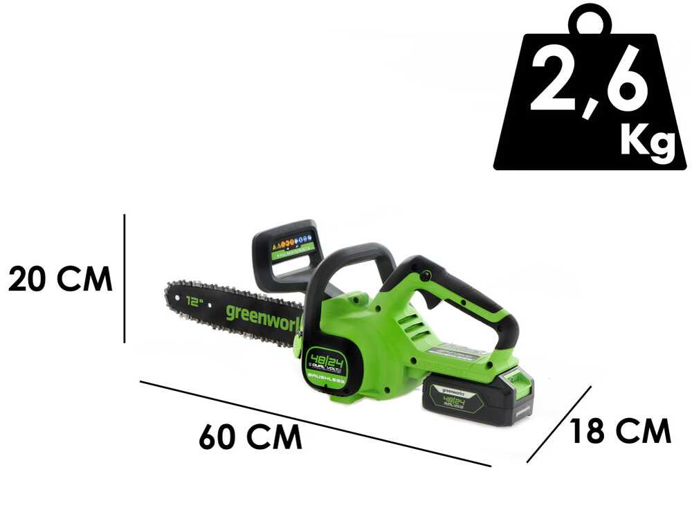 Motosierra a Batería Greenworks GD24CS30 - Motor Sin Motosierra a Batería Greenworks GD24CS30 - Motor Sin