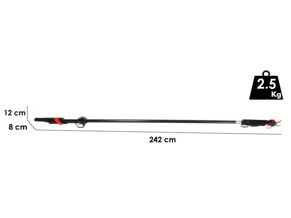 Infaco F3020 - Tijera el&eacute;ctrica de poda con p&eacute;rtiga - 36V 3Ah - 227 cm