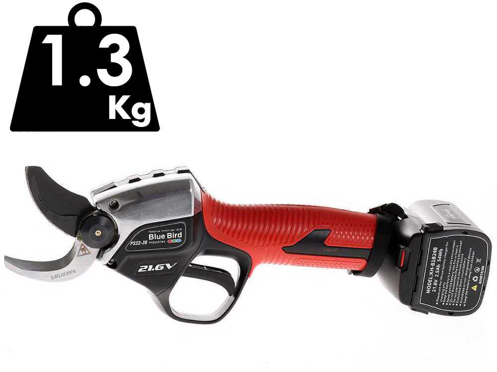 Tijera el&eacute;ctrica de bater&iacute;a con p&eacute;rtiga BlueBird PS 22-38 - 21.6V - 2.5 Ah