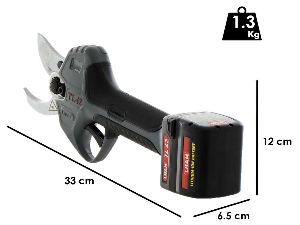 Tijeras eléctricas de poda LISAM TL 42 - 2x25.2 V 2.5 Ah