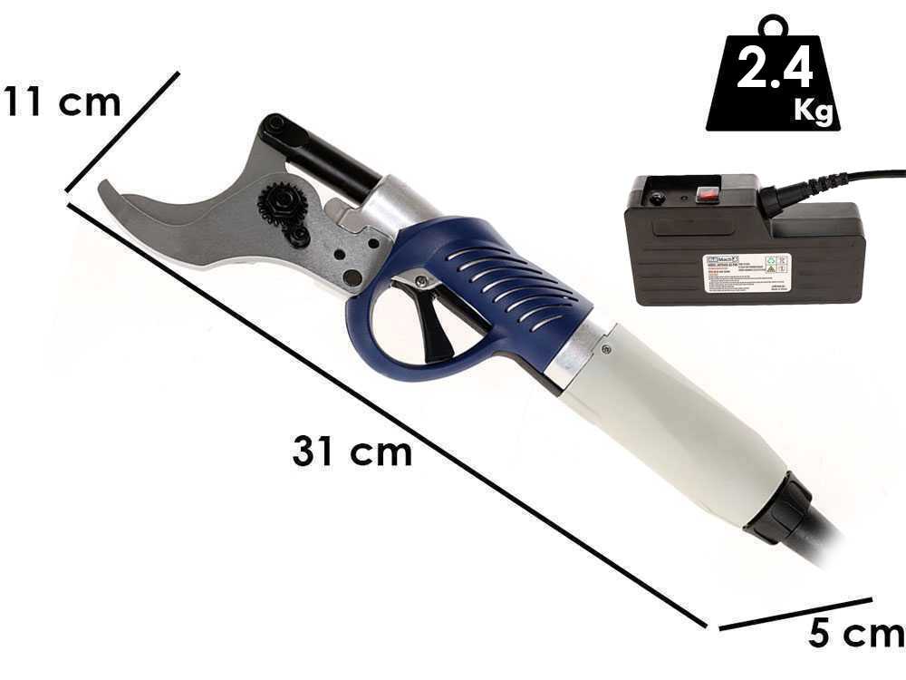 BullMach ARTEMIS 45 Pro - Tijera el&eacute;ctrica de poda con p&eacute;rtiga - 150/210 cm