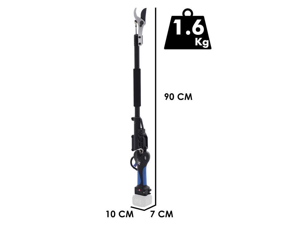 VESCO X37AF - Tijeras el&eacute;ctricas de bater&iacute;a con p&eacute;rtiga - 90 cm - BATER&Iacute;A Y CARGADOR NO EST&Aacute;N INCLUIDOS