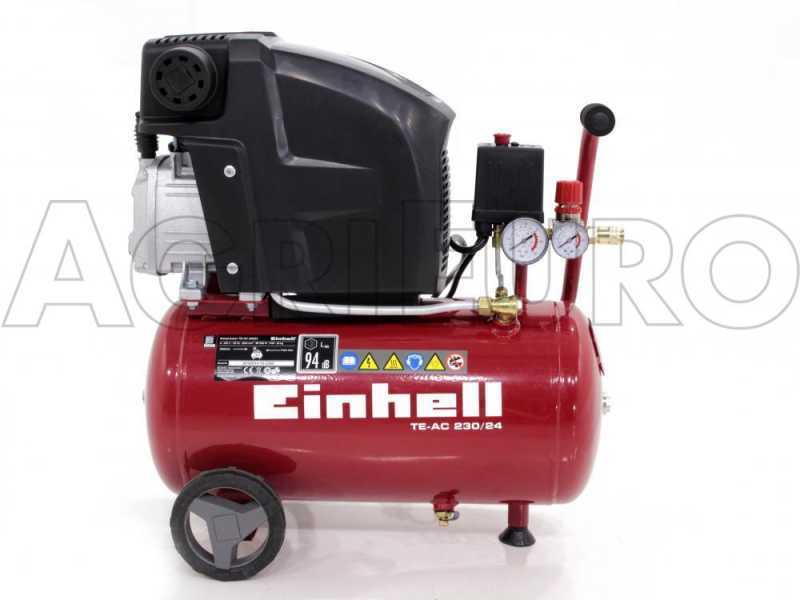 Einhell TE-AC 230/24 - Compresor de aire el&eacute;ctrico con ruedas - motor 2 HP - 24 l