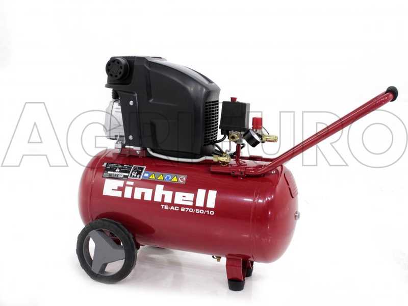 Einhell TE-AC 270/50/10 - Compresor de aire el&eacute;ctrico con ruedas - Motor 2.5 HP - 50 l aire comprimido