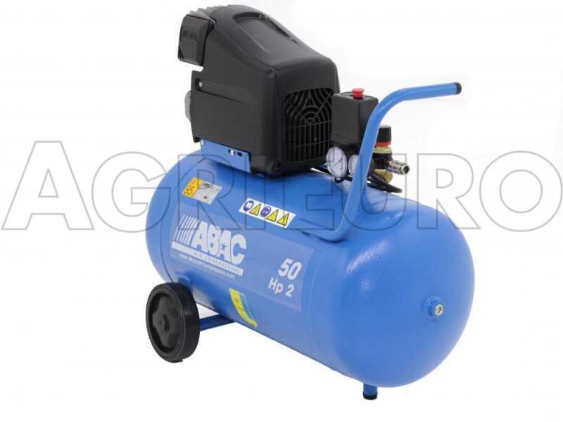 ABAC MONTECARLO L20 - Compresor de aire el&eacute;ctrico monof&aacute;sico, sin aceite - Motor 2 HP - 50 L