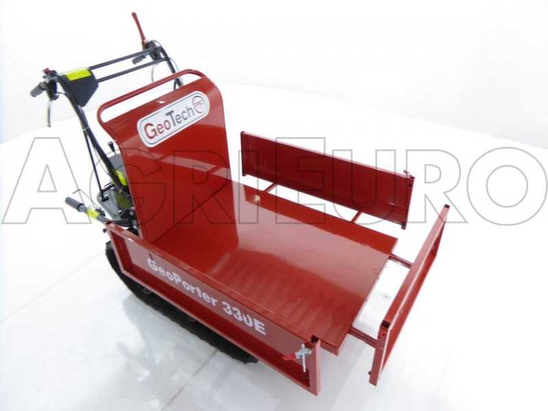 Carretilla de orugas GeoTech GeoPorter 330E B&amp;S CR950, caja extensible - capacidad 300 kg