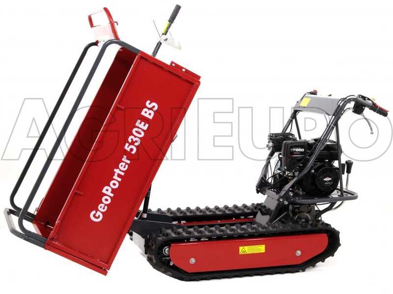 Carretilla de orugas GeoTech Pro GeoPorter 530E BS CR950, caja extensible, capacidad 500 Kg