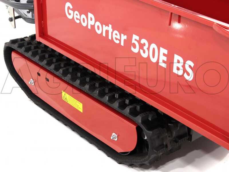 Carretilla de orugas GeoTech Pro GeoPorter 530E BS CR950, caja extensible, capacidad 500 Kg