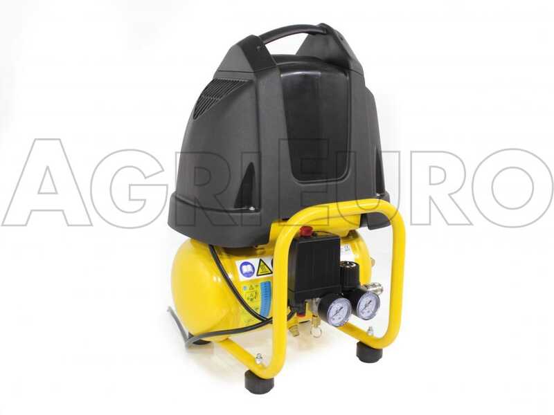 ABAC VENTO B15 - Compresor de aire el&eacute;ctrico port&aacute;til monof&aacute;sico, sin aceite - Motor 1.5 HP - 6 L