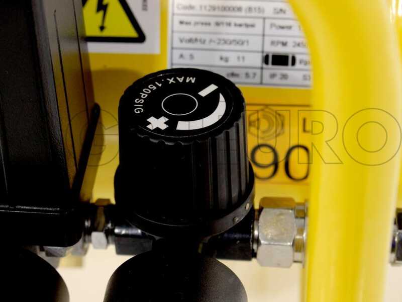 ABAC VENTO B15 - Compresor de aire el&eacute;ctrico port&aacute;til monof&aacute;sico, sin aceite - Motor 1.5 HP - 6 L