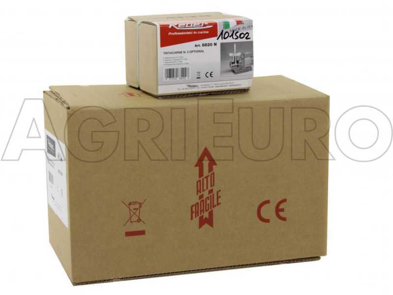 Reber 9502NSP INOX - N.5 - Picadora de carne el&eacute;ctrica - 400W