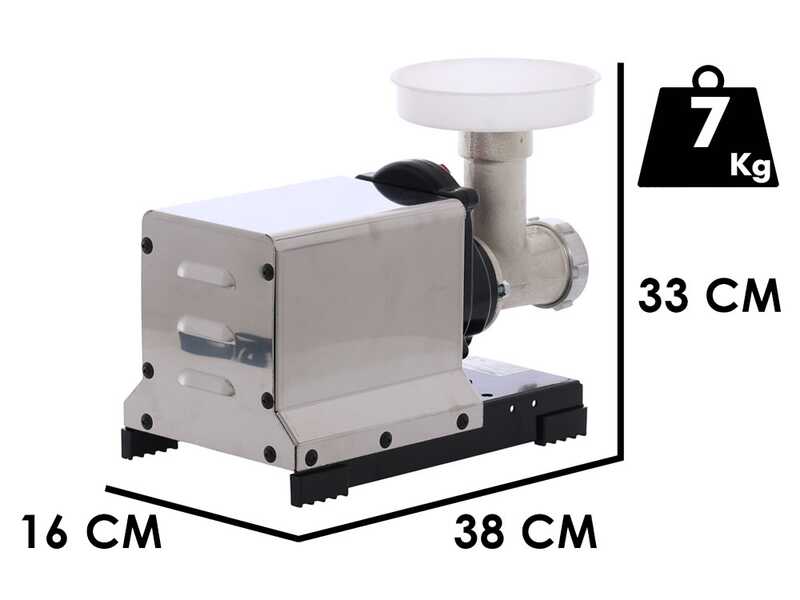 Reber 9502NSP INOX - N.5 - Picadora de carne el&eacute;ctrica - 400W