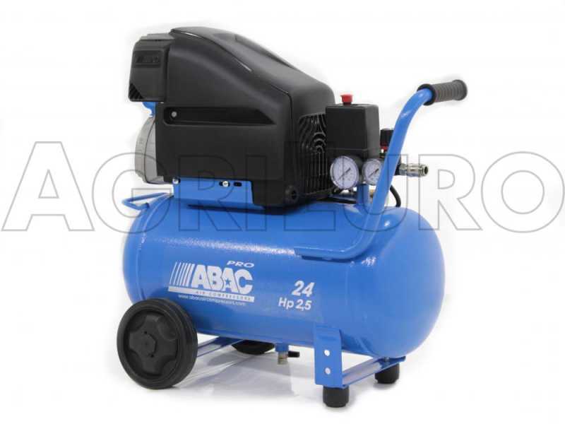 Abac Pole Position PRO L25P - Compresor de aire el&eacute;ctrico con ruedas - motor 2,5 HP - 24 l