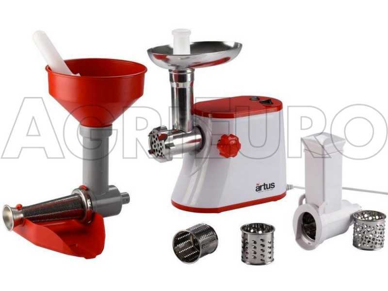 Artus K15 - Trituradora de tomate - Picadora de carne - Rallador de queso/verduras - 250W