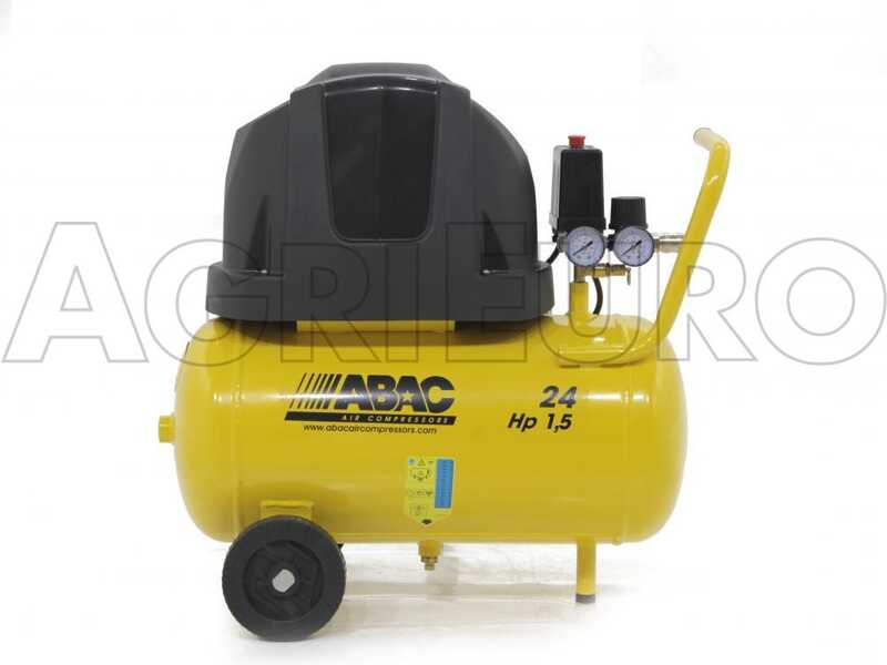 Abac Pole Position B15 - Compresor de aire el&eacute;ctrico con ruedas - Motor 1.5 HP - 24 L sin aceite