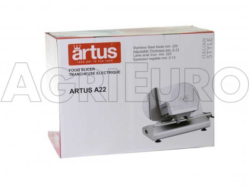 Artus AF22 - Cortadora de fiambre  con cuchilla extra&iacute;ble de 220 mm - 150 W