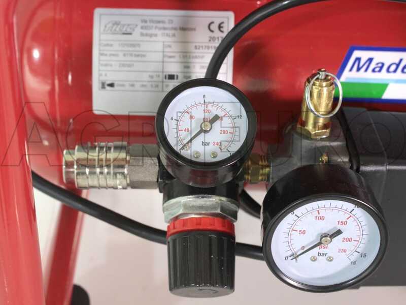 FIAC AIR 6/F-201- Compresor de aire el&eacute;ctrico port&aacute;til monof&aacute;sico, sin aceite - Motor 1.5 HP - 6 L