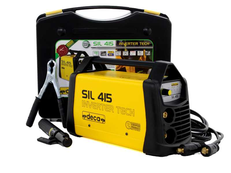 Soldadora inverter Deca SIL 415 - 150 Amperios m&aacute;x - Alimentaci&oacute;n 230 voltios - kit de uso