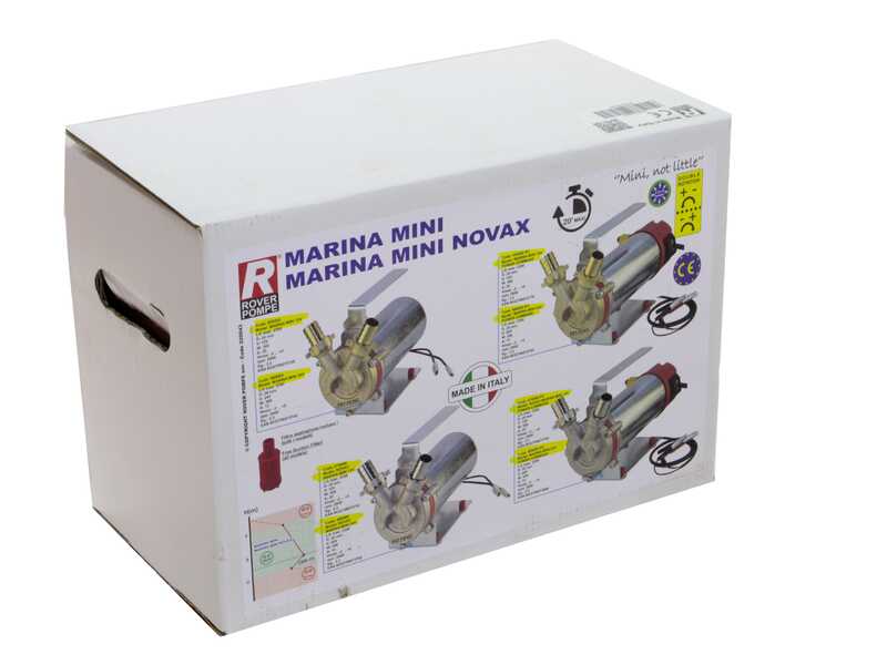 Rover Marina Mini Novax 20 - Bomba el&eacute;ctrica de trasiego en aleaci&oacute;n antioxidante - 12 V - Con Power Command