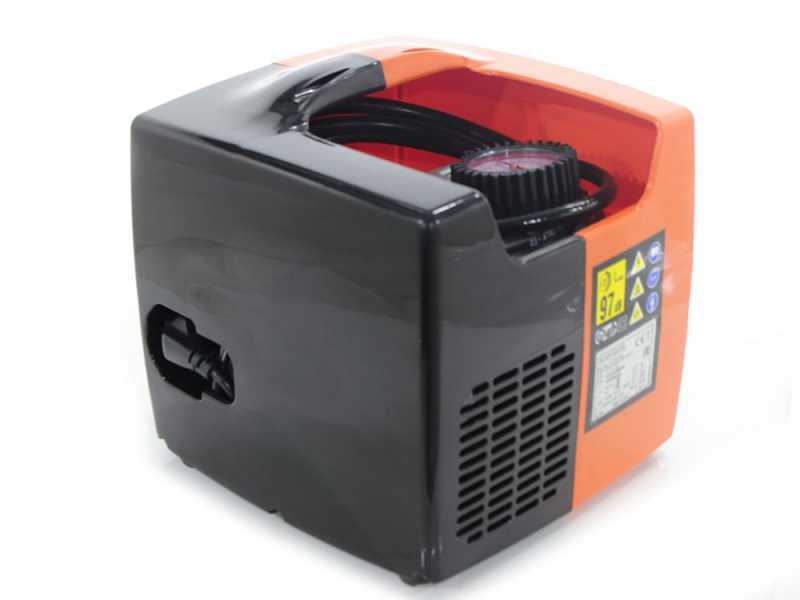 Black &amp; Decker BD195 Cubo - Compresor de aire el&eacute;ctrico port&aacute;til monof&aacute;sico, sin aceite - Motor 1.5 HP