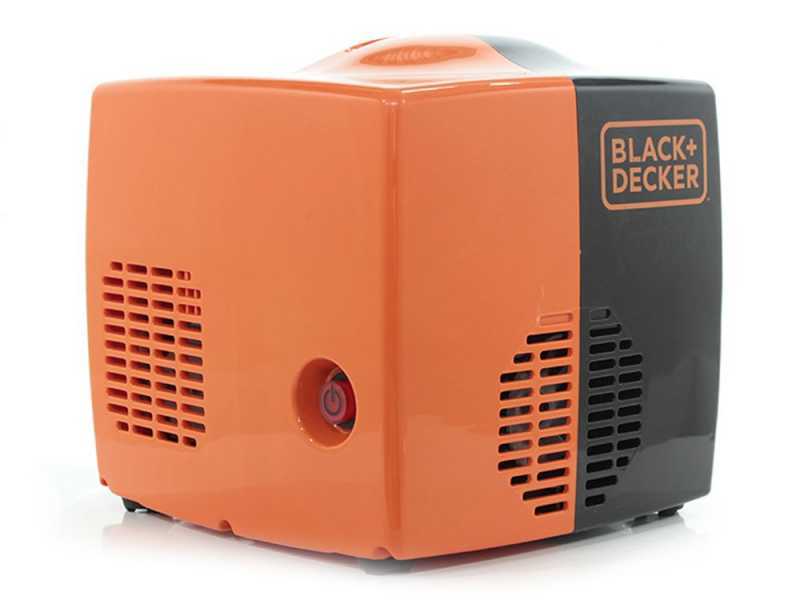 Black &amp; Decker BD195 Cubo - Compresor de aire el&eacute;ctrico port&aacute;til monof&aacute;sico, sin aceite - Motor 1.5 HP