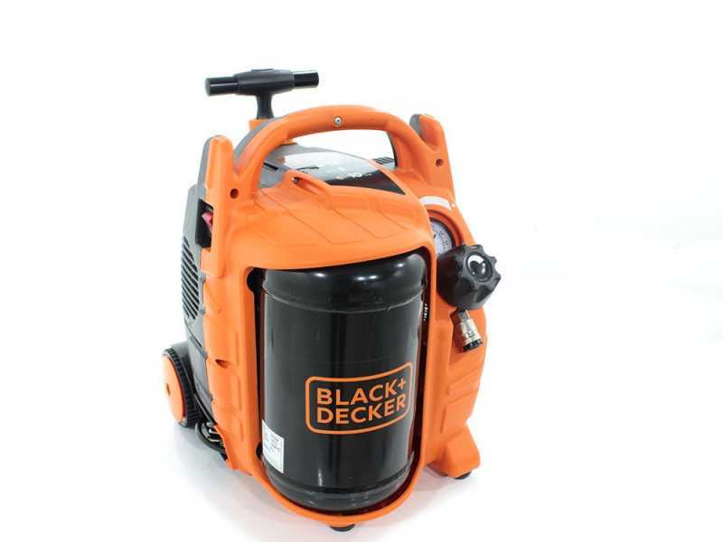 Black &amp; Decker BD 195/5 MY T - Compresor de aire el&eacute;ctrico port&aacute;til monof&aacute;sico, sin aceite - Motor 1.5 HP - 5 L