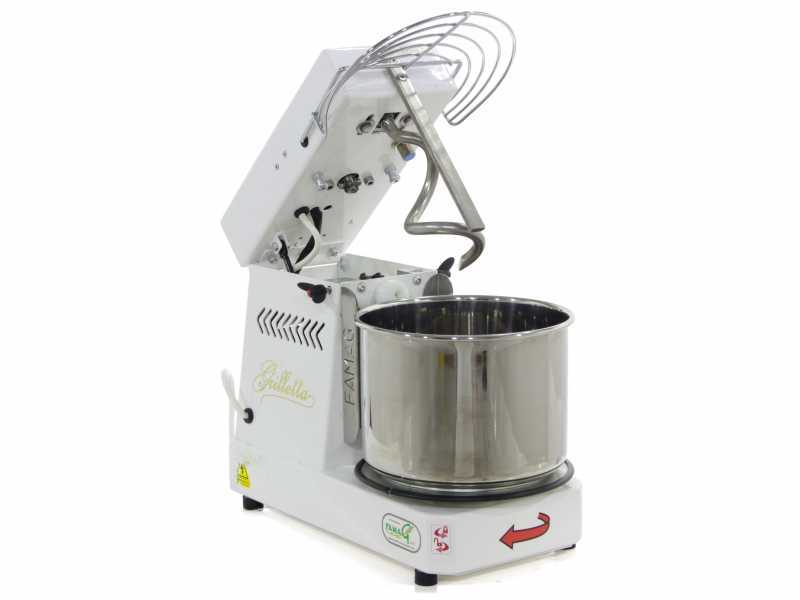 Famag Grilletta IM 5S/230 10 Velocidades - Amasadora de espiral - 5Kg con cabezal abatible