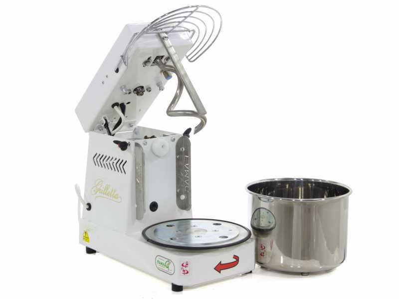 Famag Grilletta IM 5S/230 10 Velocidades - Amasadora de espiral - 5Kg con cabezal abatible