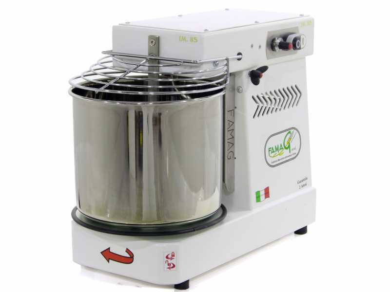 Famag IM 8S/230 10  Velocidades - Amasadora de espiral - 8 Kg con cabezal abatible