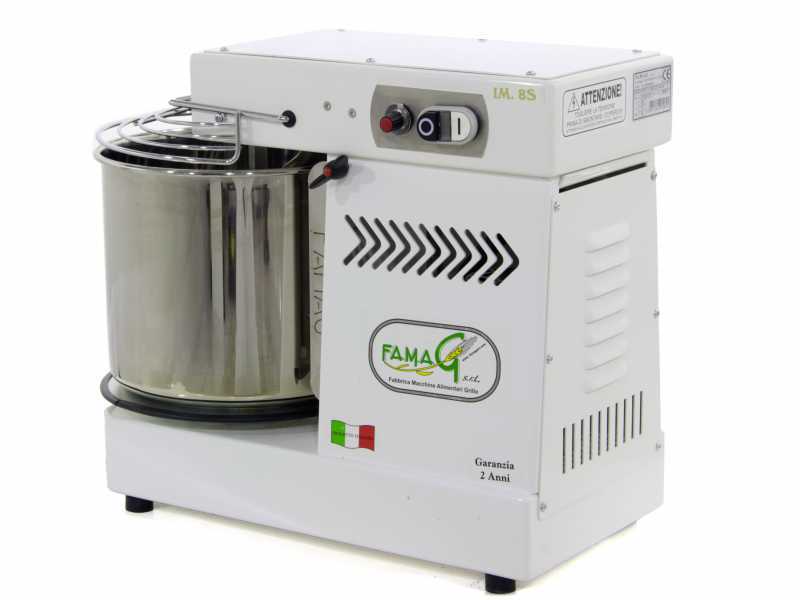 Famag IM 8S/230 10  Velocidades - Amasadora de espiral - 8 Kg con cabezal abatible