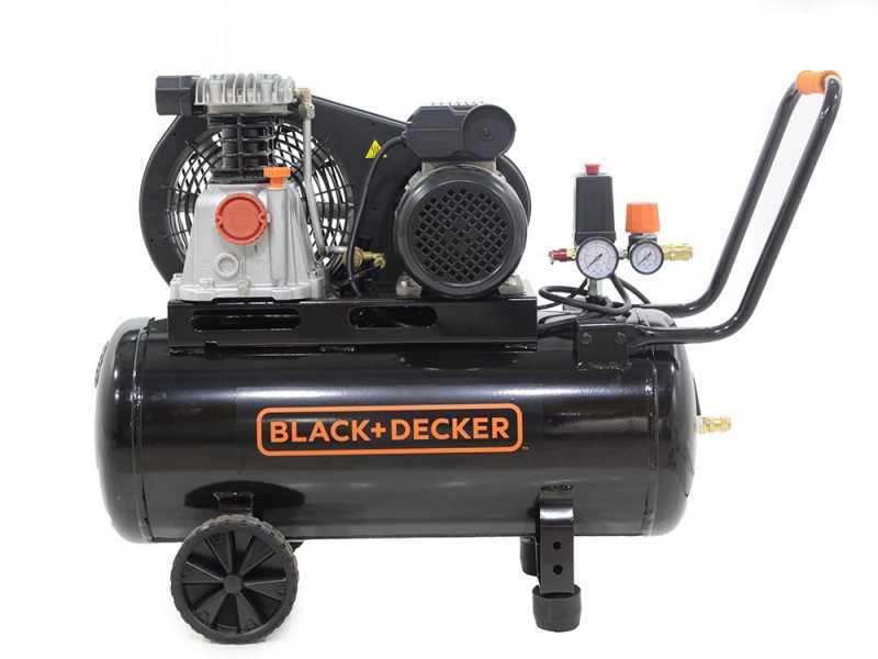 Black &amp; Decker BD 220/50 2M - Compresor de aire el&eacute;ctrico monof&aacute;sico de correa - Motor 2 HP - 50 L