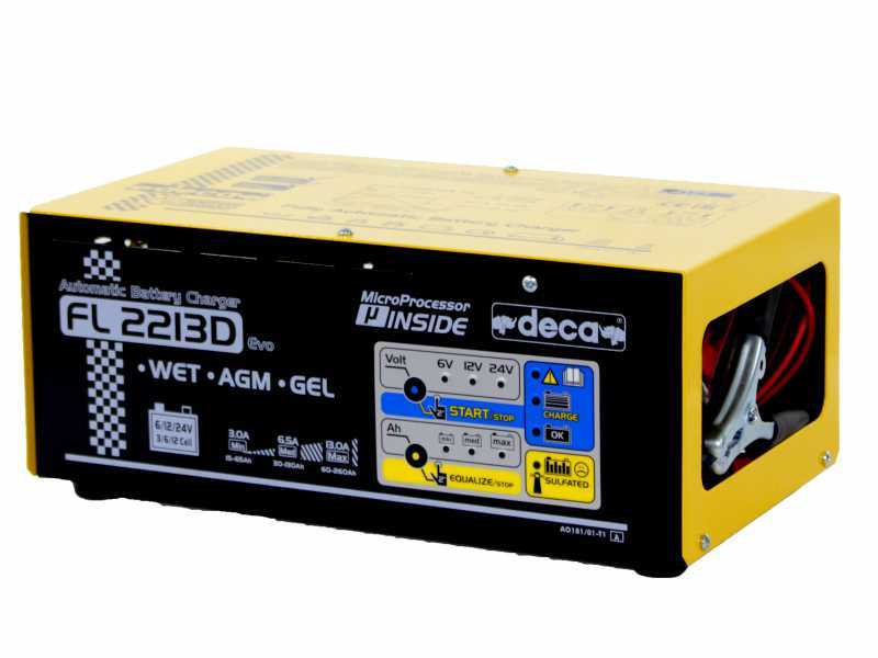 Cargador de bater&iacute;as coches Deca FL 2213D - mantenedor electr&oacute;nico - monof&aacute;sico - bater&iacute;as 6-12-24V