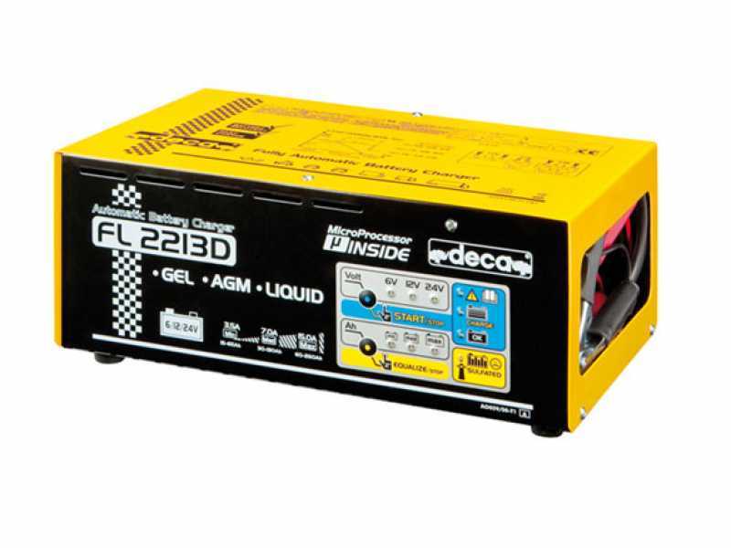 Cargador de bater&iacute;as coches Deca FL 2213D - mantenedor electr&oacute;nico - monof&aacute;sico - bater&iacute;as 6-12-24V