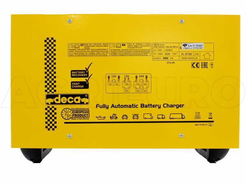 Cargador de bater&iacute;as auto Deca FL 3713D - mantenedor electr&oacute;nico - monof&aacute;sico - bater&iacute;as 6-12-24V