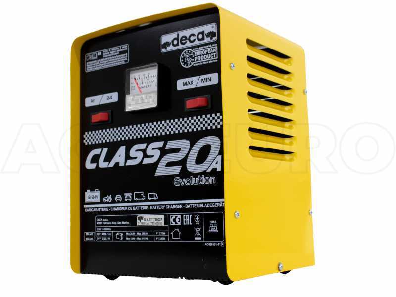 Cargador de bater&iacute;as coches Deca CLASS 20A portatil- alimentaci&oacute;n monof&aacute;sica - bater&iacute;as 12-24V